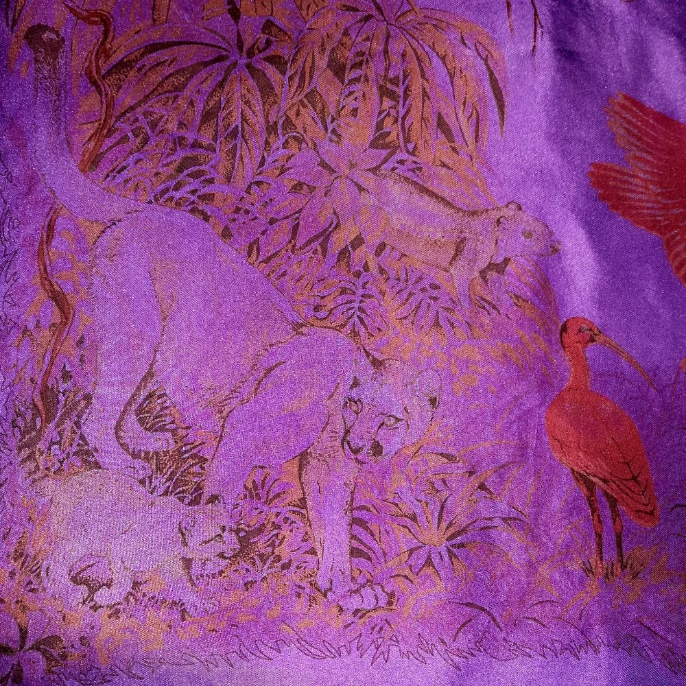HERMÈS Equateur Silk Twill Scarf Dip Dye 140cm Violet/Multi - Picture 11 of 16